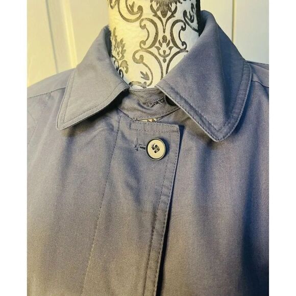 London Fog Women’s Rain Trench Coat Jacket Violet Lt Purple Lined Size 6 Vtg - Picture 2 of 10